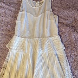 NY Collection White Mesh Dress